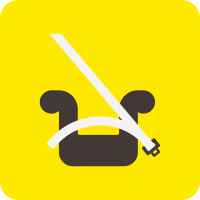 Child booster seat icon