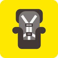 Child booster seat icon